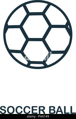 Fussball übersicht Symbol. Einfaches element Abbildung. Fußball-Symbol im Überblick Design von Sportausrüstung Sammlung. Können für im Web verwendet werden. Stock Vektor