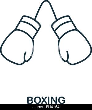 Boxing Umrisse Symbol. Einfaches element Abbildung. Boxing Symbol in der gliederungsansicht Design von Sportausrüstung Sammlung. Kann für Web, Mobile und verwendet werden. Stock Vektor