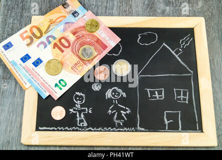 Gehäuse Kindergeld Stockfoto