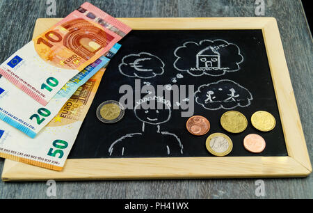 Gehäuse Kindergeld Stockfoto