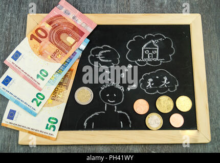 Gehäuse Kindergeld Stockfoto