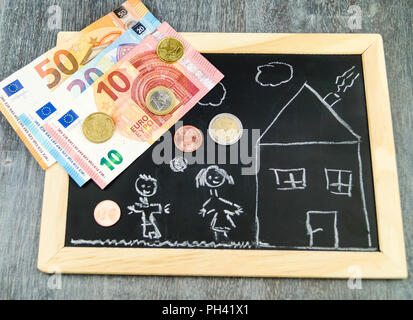 Gehäuse Kindergeld Stockfoto