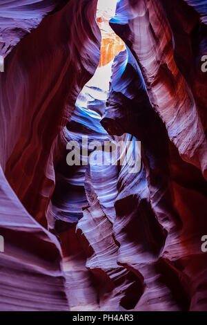 U-Sandstein Felsformationen in den Antelope Canyon - in der Nähe von Page, Arizona Stockfoto