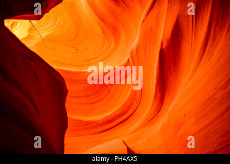 U-Sandstein Felsformationen in den Antelope Canyon - in der Nähe von Page, Arizona Stockfoto