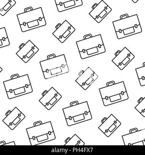 Line Business Briefcase Objekt im Hintergrund Stock Vektor