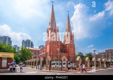 St. Ignatius Kathedrale in Xujiahui, Shanghai Stockfoto