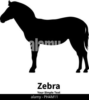 Vector Illustration Silhouette von Zebra Stock Vektor