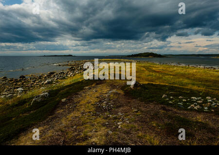 Küste des Weißen Meeres am Bolschoi Solovetsky Island, Russland. Stockfoto