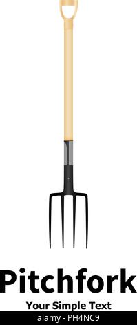 Vector Illustration eines Garten Gabel Stock Vektor