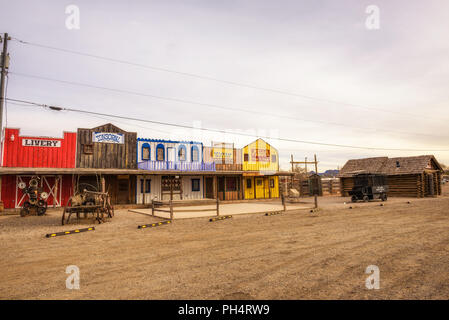 Historische Seligman Depot auf der Route 66 liegt Stockfoto