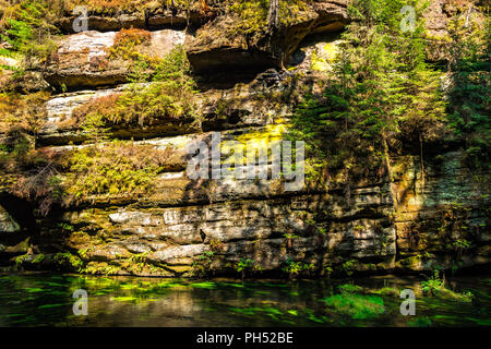 Die Kamnitz Schlucht in Sächsisch-böhmische Schweiz, Tschechische Republik Stockfoto