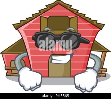 Super a Red Barn House Charakter cartoon Vektor-illustration cool Stock Vektor