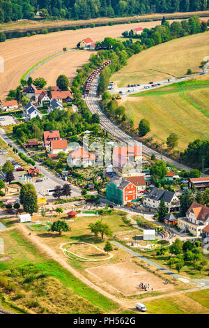 Elbtal gesehen von Neonazigruppe National Park Stockfoto