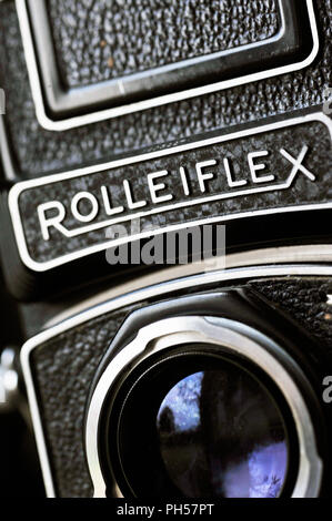 Vintage rolleiflex Medium format Film Kamera Stockfoto