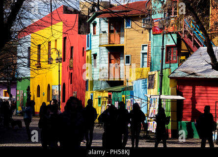 Caminito. La Boca, Buenos Aires, Argentinien Stockfoto
