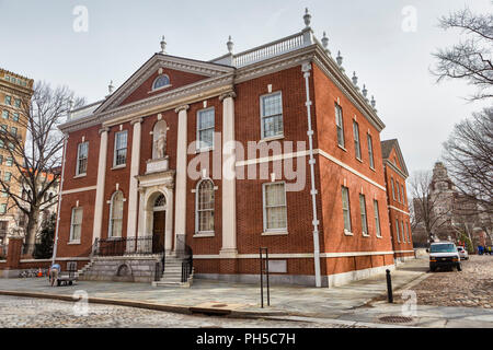 Historische Bibliothek Hall, Philadelphia, Pennsylvania, USA Stockfoto