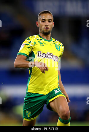 Norwich City Moritz Leitner während der carabao Cup, zweite Runde an der Cardiff City Stadium, Cardiff. Stockfoto