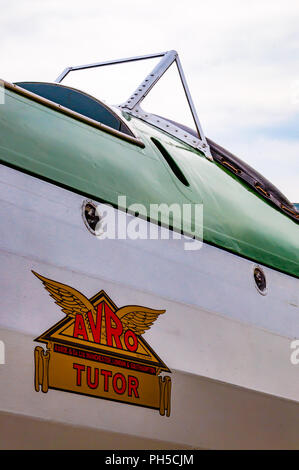 Cockpit und Rumpf eines Avro Tutor Doppeldecker Stockfoto