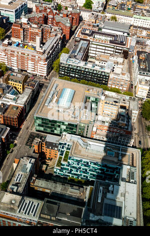 Central London - Luftaufnahme vom BT Tower im Schatten Stockfoto