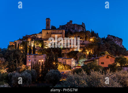 Blick auf Dorf Eze an der Cote d'Azur Stockfoto