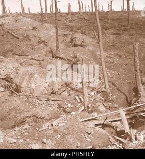 Erste-Hilfe-post, Verdun, Nordfrankreich, c 1914 - c 1918. Artist: Unbekannt. Stockfoto