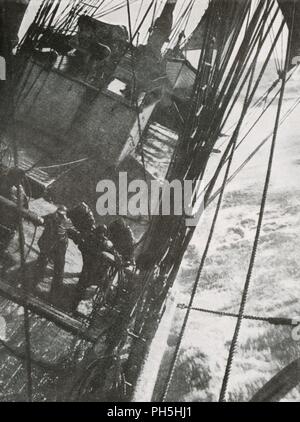 "Manning der Pumpen, c 1910-1913, (1913). Artist: Herbert Ponting. Stockfoto