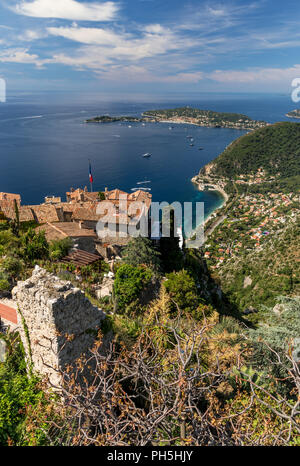 Der exotische Garten" in dem mittelalterlichen Ort Eze in der Cote d'Azure Stockfoto