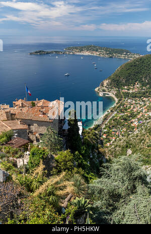 Der exotische Garten" in dem mittelalterlichen Ort Eze in der Cote d'Azure Stockfoto