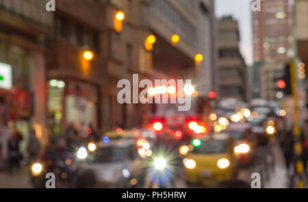 Fire Truck Lichter in der Nacht, Tatort Stockfoto