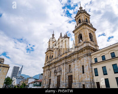 Bolivar-Platz und die Kathedrale - Bogotá, Kolumbien Stockfoto