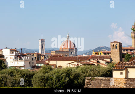 Der Dom von Florenz, Duomo, die Boboli Gärten in der Piti Palace Stockfoto
