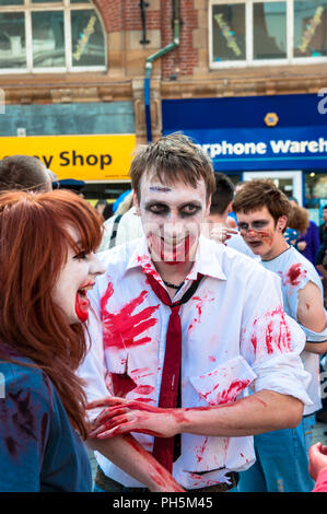 Zombies Belfast Straßen Horror Walking Dead Stockfoto