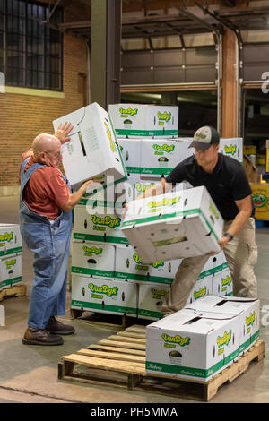 Detroit, Michigan - Obst und Gemüse aus Michigan Landwirte sind verkauft Großhandel an jedem Abend in Detroit die östlichen Markt. Stockfoto