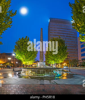 Vance Monument in der Innenstadt von Asheville, North Carolina, NC, USA Stockfoto