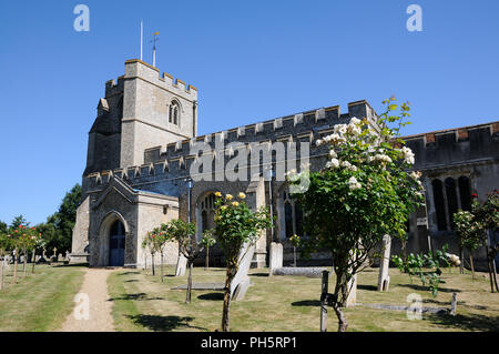 All Saints Church, St. Paul's Walden, Hertfordshire, Termine vor allem auf das 14. Jahrhundert. Stockfoto