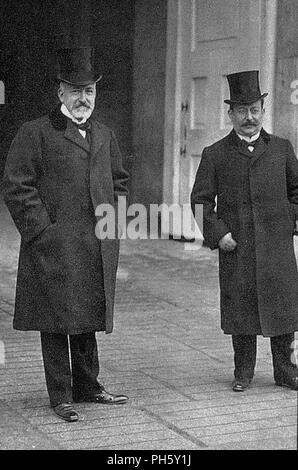 ENRIC PRAT DE LA RIBA ICH SARRA, politisch Y ESCRITOR KATALANISCH, PRESIDIO LA DIPUTACION PROVINCIAL DE BARCELONA, PRIMER PRESIDENTE MANCOMUNIDAD, 1907. Stockfoto