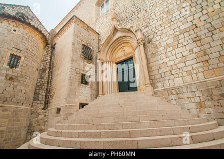 Treppen von Dominikanische Kloster in der Altstadt von Dubrovnik in Kroatien Stockfoto