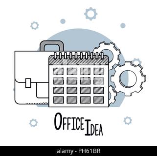 Büro Ideen doodles Stock Vektor