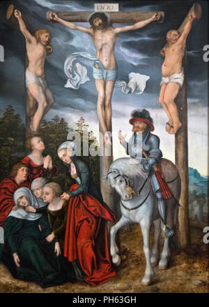 Lucas Cranach der Ältere - Christus Kreuzigung Stockfoto