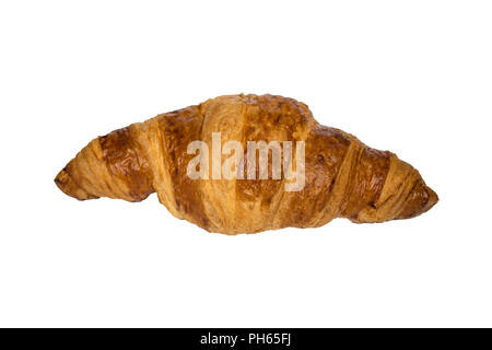 Frischen Croissant isoliert auf weißem Stockfoto