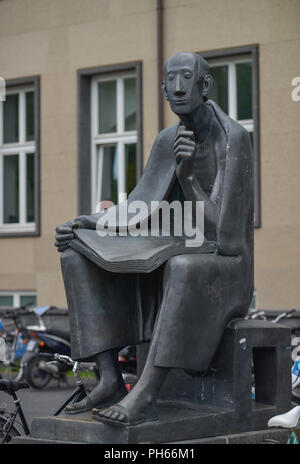 Statue Albertus Magnus, Universitaet zu Koeln, Hauptgebaeude, Albertus-Magnus-Platz, Lindenthal, Köln, Nordrhein-Westfalen, Deutschland Stockfoto