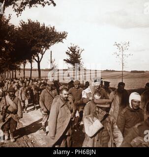 Gefangene, Champagne, Nordfrankreich, c 1914 - c 1918. Artist: Unbekannt. Stockfoto