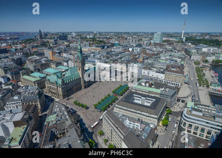 Altstadt mit Rathaus, Hamburg, Deutschland Stockfoto