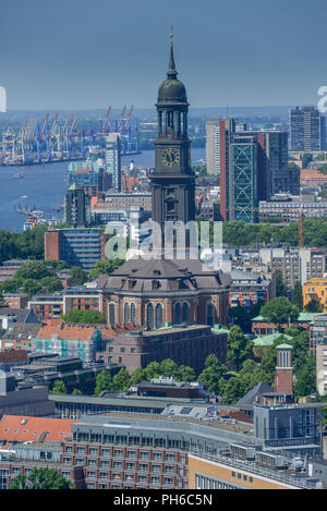 Hauptkirche St. Michaelis, Englische Planke, Hamburg, Deutschland Stockfoto