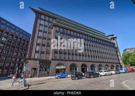 Chilehaus, Fischertwiete, Kontorhausviertel in Hamburg, Deutschland Stockfoto