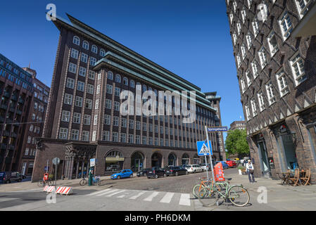Chilehaus, Fischertwiete, Kontorhausviertel in Hamburg, Deutschland Stockfoto