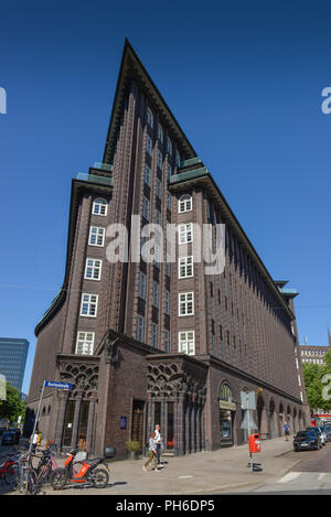 Chilehaus, Fischertwiete, Kontorhausviertel in Hamburg, Deutschland Stockfoto