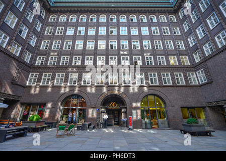 Chilehaus, Fischertwiete, Kontorhausviertel in Hamburg, Deutschland Stockfoto