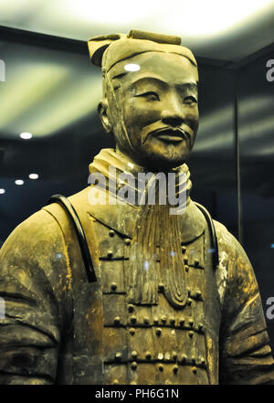 XIAN, CHINA - Oktober 29, 2017: Der Rookie der Terrakotta Armee. Terrakotta Armee Stockfoto