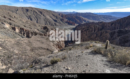 Felsformationen auf der El Sillar, Quebrada de Palala Tal in der Nähe von Tupiza, Bolivien, Südamerika Stockfoto